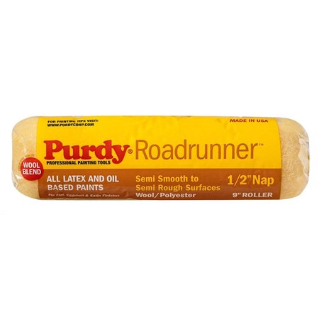 PURDY Roadrunner Polyester 9 in. W X 1/2 in. Regular Paint Roller Cover 144654093